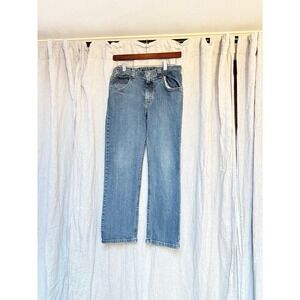 Wrangler Jeans Youth 14 Husky Light Wash Straight Leg Denim Pants Vintage Style